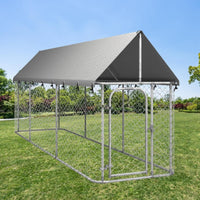 4 x 1.5M Pet Enclosure Covered Playpen Steel Mesh Fencing