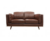 2 Seater Stylish Leatherette Brown Sofa - JVEES