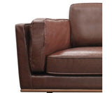 3 Seater Stylish Leatherette Brown Sofa - JVEES