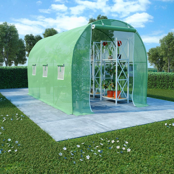 Greenhouse with Steel Foundation 6.86 m̴_ 3.43x2x2 m