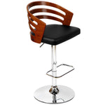 Wooden Bar PU Leather Stool 