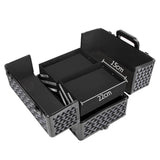7 in 1 Portable Beauty Make up Cosmetic Trolley Case Diamond Black - JVEES