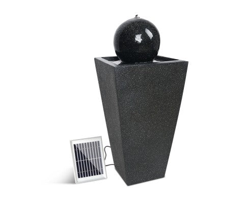 Fountain Ball with Solar Panel Black - JVEES