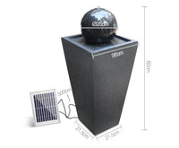 Fountain Ball with Solar Panel Black - JVEES