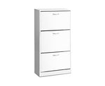 Wooden Shoe Cabinet with Storage White - JVEES