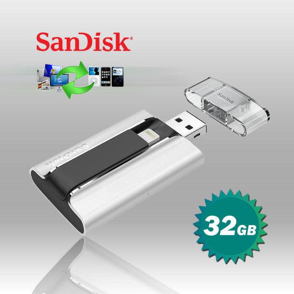SanDisk 32GB iXpand USB 2.0 Lightning Connectors For iPhone iPad