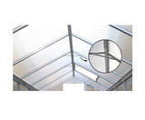 3.1 x 2.5M Polycarbonate Aluminium Greenhouse - Double Door - JVEES