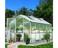 3.62x1.9M Polycarbonate Aluminium Greenhouse - JVEES