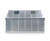 3.7 x 2.5M Polycarbonate Aluminium Greenhouse - JVEES