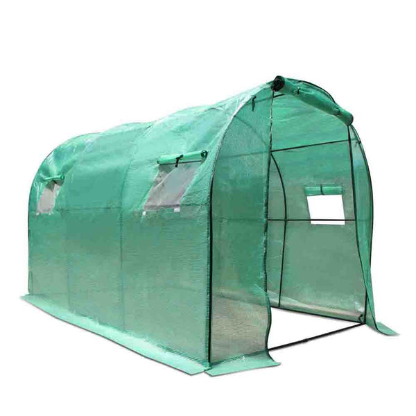 Greenhouse with Green PE Cover - 3M x 2M