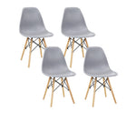 Set of 4 Retro Dining DSW Chairs Beech Wood - JVEES
