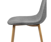 4 x Aarons Fabric Dining Chairs - Light Grey - JVEES