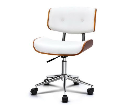 Executive Wooden Office Chair Bentwood - White - JVEES