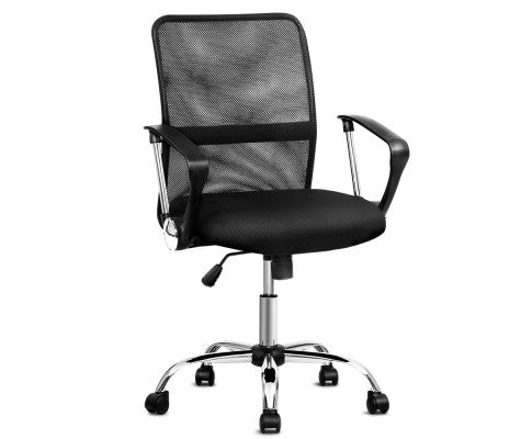 Executive Mesh Office Chair - Mid Back - Black - JVEES