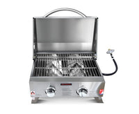 Portable Gas BBQ LPG Oven Camping Cooker Grill 2 Burners - JVEES
