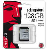 KINGSTON 128GB SDXC Class10 UHS-I 80MB/s Read Flash Card  Retail   (SD10VG2/128GBFR) - JVEES
