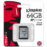 KINGSTON 64GB SDXC Class10 UHS-I 80MB/s Read Flash Card  Retail   (SD10VG2/64GBFR) - JVEES