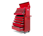 14 Drawer Toolbox Chest Cabinet Mechanic Trolley - Red - JVEES