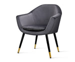 Velvet Accent Chair - Grey - JVEES