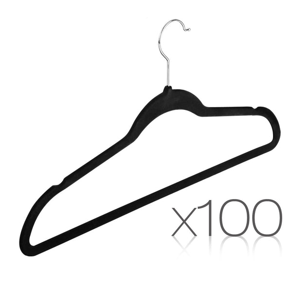 Set of 100 Velvet Coat Hangers