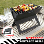 Portable Notebook Grill BBQ Foldable Folding Charcoal Camping Barbecue Picnic