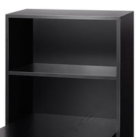 6 Storage Shelf Office Computer Desk Black - JVEES