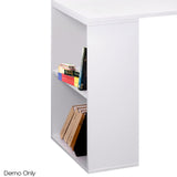 6 Storage Shelf Office Computer Desk White - JVEES