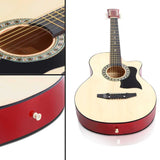 38 Inch Wooden Acoustic Guitar Natural - JVEES