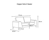 Haig Sofa 2 Seater Grey - JVEES