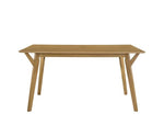 Dining table 6 Seater Solid Wood Light Oak - JVEES
