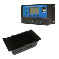 30A 12V-24V LCD Display PWM Solar Panel Regulator Charge Controller & Timer PWN - JVEES