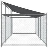 Dog Cage with Roof and Door 10x2x2 m Gal. Steel