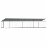 Dog Cage with Roof and Door 10x2x2 m Gal. Steel