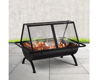 Fire Pit BBQ Grill Outdoor Fireplace Steel