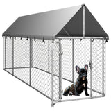 4 x 1.5M Pet Enclosure Covered Playpen Steel Mesh Fencing