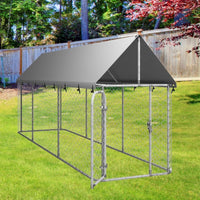 4 x 1.5M Pet Enclosure Covered Playpen Steel Mesh Fencing