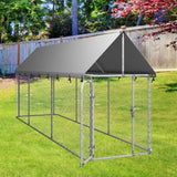 4 x 1.5M Pet Enclosure Covered Playpen Steel Mesh Fencing