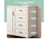 4 Chest of Drawers Storage Cabinet Tower Dresser Tallboy Drawer with Door Condition: Brand New