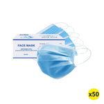 50PCS Disposable Face Masks Filter PM2.5 Dust Respirator 3 Layers - JVEES