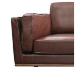 2 Seater Stylish Leatherette Brown Sofa - JVEES