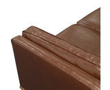 2 Seater Stylish Leatherette Brown Sofa - JVEES