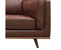 3 Seater Stylish Leatherette Brown Sofa - JVEES