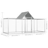 Walk In Pet Enclosure 3x1x1.5 m Galvanised Steel