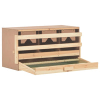 Chicken Laying Nest 3 Compartments 72x33x38 cm Solid Pine Wood - JVEES