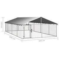600x300x150cm Outdoor Dog Enclosure with Roof