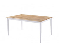 Dining Table Solid Rubberwood Danish Natural Oak - JVEES