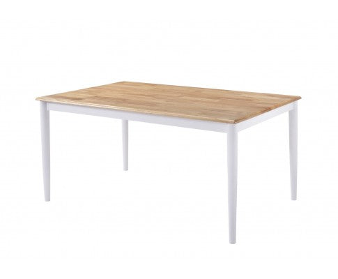 Dining Table Solid Rubberwood Danish Natural Oak - JVEES