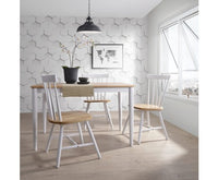 Set of 2 Dining Chair Solid Rubberwood in Danish Natural Oak - JVEES