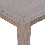 Solid Wood Bench Linen Light Grey