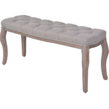 Solid Wood Bench Linen Light Grey